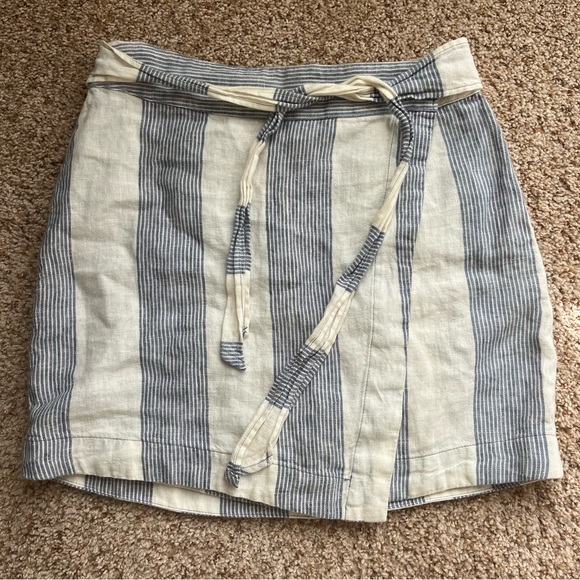 Free People Uptown Days Linen Wrap Skirt - Picture 4 of 6
